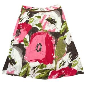 Cacharel Vintage XS/S Floral Cotton Midi Flowy Fairy Skirt Y2k 90s Lightweight